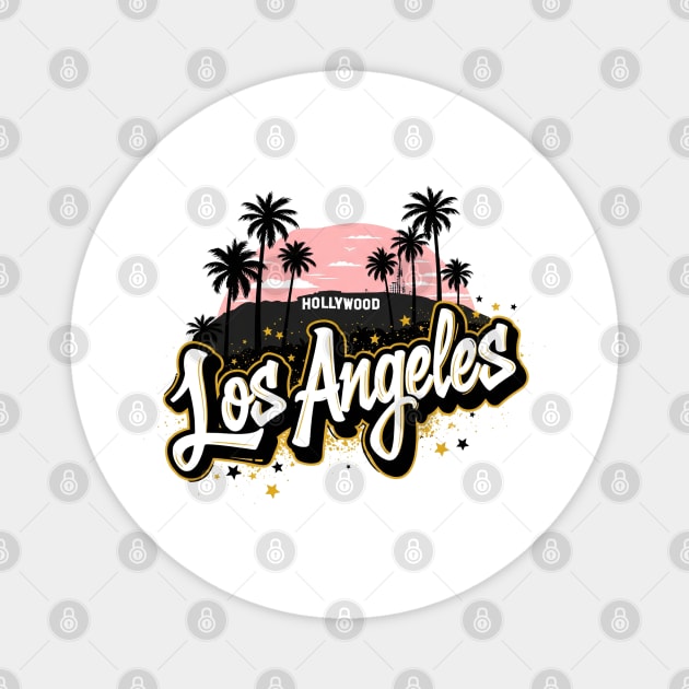Los Angeles Graffiti Vibes Magnet by Ink Lines